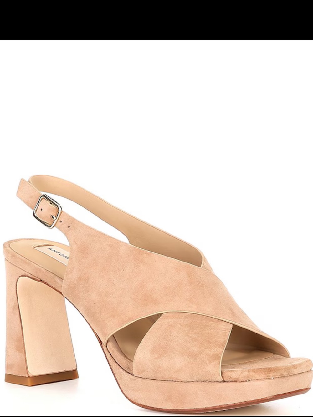 Antonio Melani Dana Suede Platform Xband Slingback Sandals